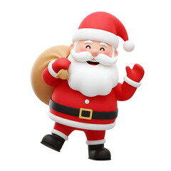 Obraz premium santa claus isolated on white