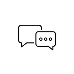 Naklejka premium Speech bubbles icon in a simple design for communication and conversation themes