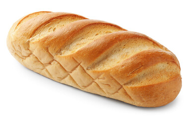 One loaf of bread isolated on white