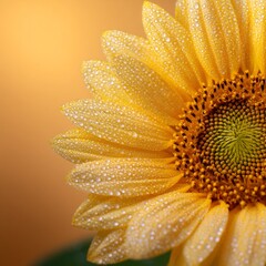 A sunflower in the early stages of blooming