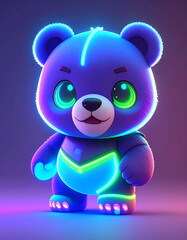 Naklejka premium teddy bear with a flower