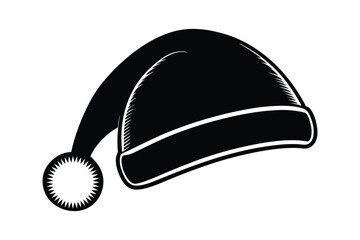 Christmas Santa Hat Vector with White Background
