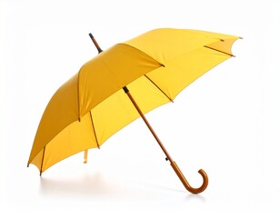 yellow umbrella isolated on white background