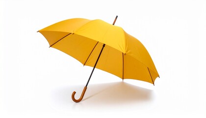 yellow umbrella isolated on white background