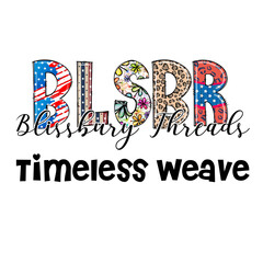 Blissbury Threads Timeless Weave Design - Patriotic & Floral Patterns
