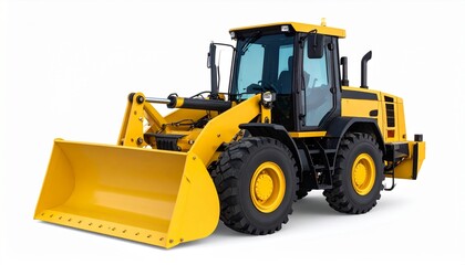 Bulldozer isolated on isolated white background. . rendering