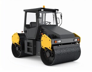 Fototapeta premium Asphalt Paver isolated on white background. . rendering