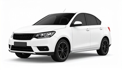 Realistic car isolated on white background. . rendering