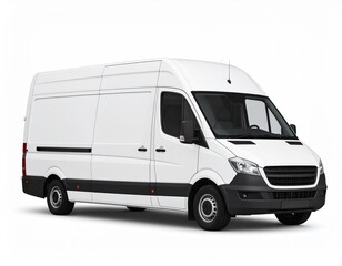 Cargo van isolated on background. 3d rendering 