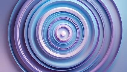 An abstract design of circular flowing lines (representing breath) expanding from a central point. The pattern expands out in soft gradients of blue and purple symbolizing calm and inner peace.