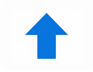Blue arrow icon on white background. flat style. blue arrow icon for your web site 