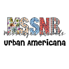 MSSNR Urban Americana Design with Floral and Animal Print