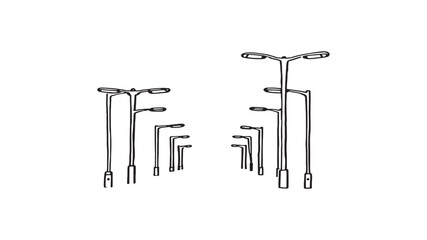 Roadside Lighting Pole Bright Night Safety