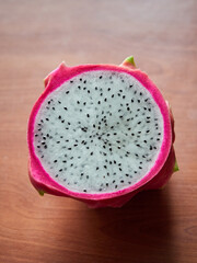 Red Pitahaya on a red background
