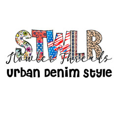 STWL Slower Threads Urban Denim Style Graphic Design