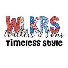 Walker & Sons Timeless Style Graphic Design, Patriotic, Leopard, Floral, Fashionable