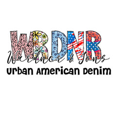 Wrdnr Urban American Denim Fashion Design Graphic