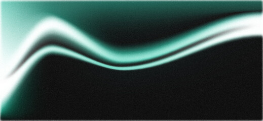 Abstract glowing wave lines on a dark background with blue and green digital flow design