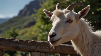 A goat looks at us,generative.ai
