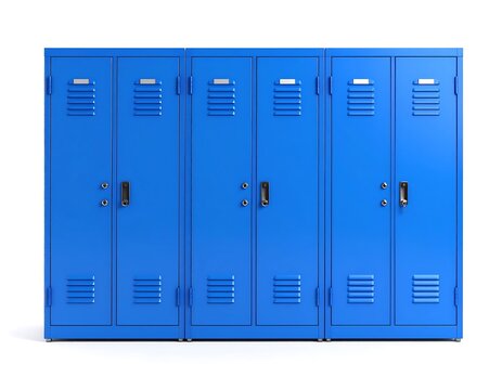 Row of blue lockers