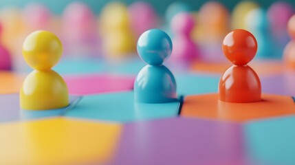 multi colored plastic figures