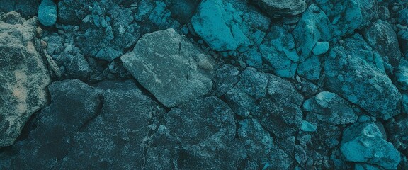 Close up of natural stone pattern in turquoise shade for background