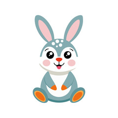 cute easter bunny vector illustration