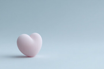 Obraz premium bright minimalist background featuring single heart accent soft pastel colors and gentle lighting