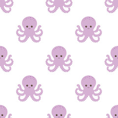 cute octopus seamless pattern