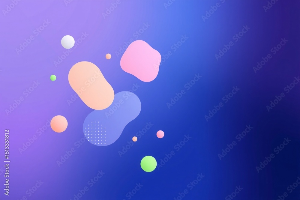 Poster abstract colorful shapes gradient background design