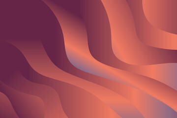 Cozy Maroon and Peach Wave Abstract Design