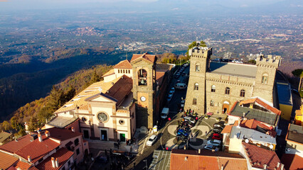Rocca priora, Lazio, Italy Aerial drone view