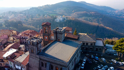 Rocca priora, Lazio, Italy Aerial drone view