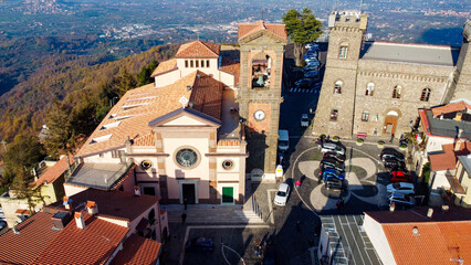 Rocca priora, Lazio, Italy Aerial drone view