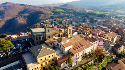 Rocca priora, Lazio, Italy Aerial drone view
