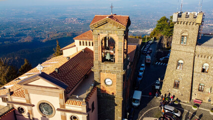 Rocca priora, Lazio, Italy Aerial drone view
