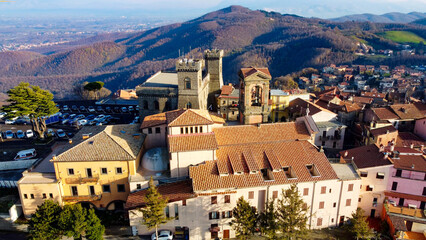 Rocca priora, Lazio, Italy Aerial drone view