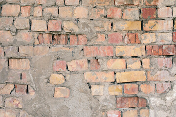 background old brown brick wall