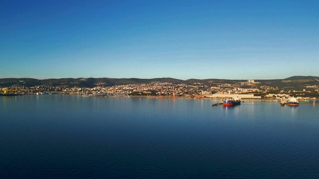 The last offshoot on the eastern border of Italy. The town of Muggia