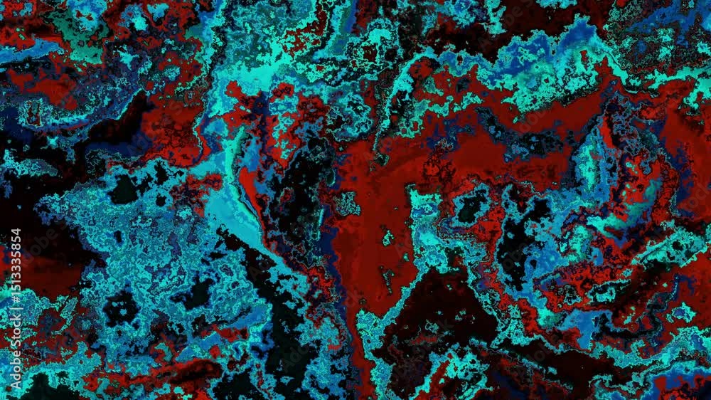 Poster Looped grunge background pattern movement Visualization similar to clouds moving and changing colors and futuristic beautiful and interesting. 3d animation