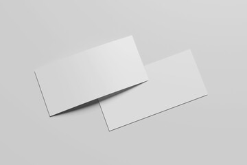 Blank Gift Voucher for Mockup - 3D Rendering
