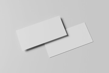 Blank Gift Voucher for Mockup - 3D Rendering