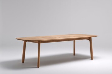 Fototapeta premium Minimalist wooden table on neutral gray background