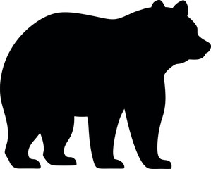 Black Bear Silhouette, Bear Outline, Wildlife Animal Shadow, Bear Clipart, Forest Mammal Figure, Bear Icon, Predator Shape, Bear Symbol, Nature Illustration, Bear Art, Bear Graphic, Bear Stencil, Bear