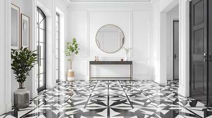 Modern Entry Geometric Floor