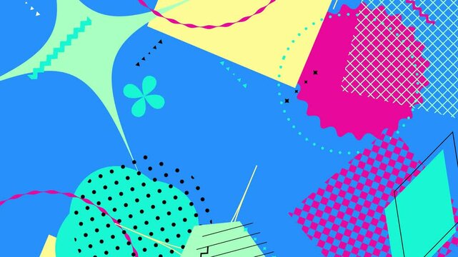 Abstract geometric colorful pattern graphic trendy pop shape background