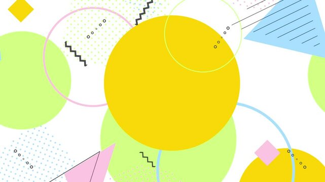 Abstract geometric colorful pattern graphic trendy pop shape background