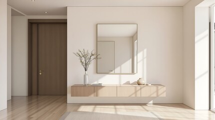 Minimalist Entry Textured Wall