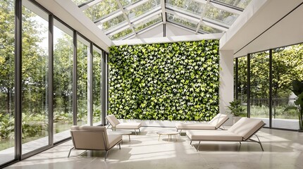 Contemporary Sunroom Vertical Garden