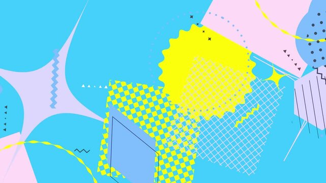 Abstract geometric colorful pattern graphic trendy pop shape background